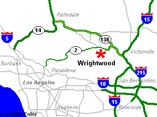 map, Wrightwood,  directions